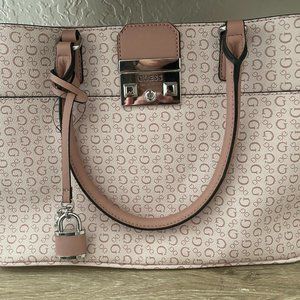 Guess  Zena Logo Pink Rose Tote Purse